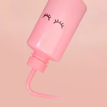 Бутылка для промывки для наращивания ресниц, бутылка для распыления воды для полива сочных растений розовый