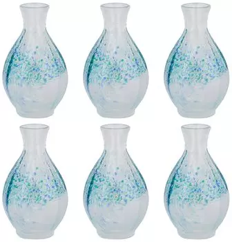 Бутылка для сакэ ADERIA Shonai Craft, большая, 150 мл, набор из 6 хрустальных стаканов Flower Spell, сделано в Японии F-70081