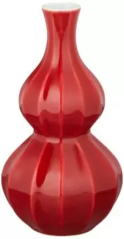 Бутылка для сакэ Hasami, красная глазурь, скошенная, 14804, в форме хисаго