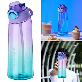 Бутылка для спорта в спортзале объемом 900 мл с крышкой-ручкой, спортивная бутылка для воды с трубочкой, бутылки для воды в спортзале для занятий спортом, фитнесом, бегом, походами, йогой 1.0L чёрный