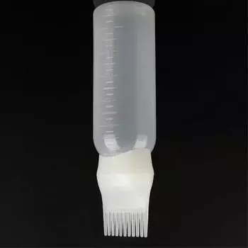 Бутылка для ухода за волосами объемом 120 мл поставляется с зубцами-расческой и точными измерительными шкалами, которые являются профессиональными инструментами для окрашивания и ухода за волосами.