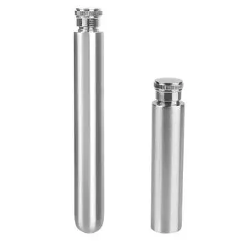 Бутылка для вина, фляжка, трубчатая фляжка для вина, 1 унция/1,5 унции, бутылка для вина, виски, нержавеющая сталь, полированное круглое дно 1oz