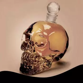 Бутылка для вина с черепом Бутылка для вина с черепом Модная креативная стеклянная бутылка Креативная хрустальная крышка Бутылка для вина 350ml
