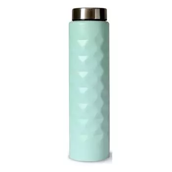 Бутылка для воды (1 литр, Премиальная нержавеющая сталь, Утренний туман) Бутылка для холодильника, школы, улицы, спортзала, дома и офиса, устойчивая к царапинам