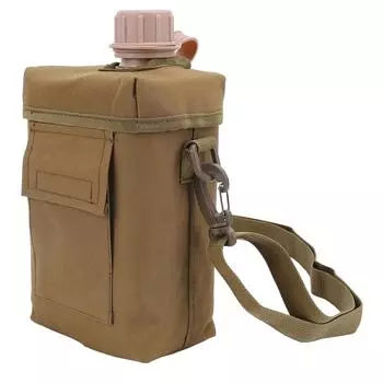 Бутылка для воды 2 л с поясной сумкой, большая емкость, герметичная, из ПВХ, для занятий спортом на открытом воздухе