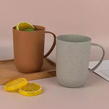 Бутылка для воды 400 мл, большая емкость, противокапельная, круглая горловина, эргономичная ручка, которую нелегко разбить, чистый цвет, чашка для воды для дома 400ML коричневый