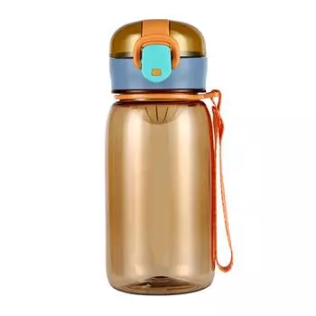 Бутылка для воды 400 мл спортивная детская питьевая кружка с ситечком для чая полупрозрачная для улицы, школы, офиса, дома, путешествий, молока