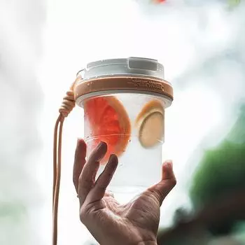 Бутылка для воды 530 мл, заварник для холодного кофе и чая, герметичная дорожная кружка, посуда для напитков, охлаждающая льдом, переносная чашка для холодного заваривания 530ml