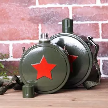 Бутылка для воды 560/800 мл, безопасный материал, герметичный портативный эргономичный запасной стакан для воды, детская военная тренировочная чашка для воды, уличные аксессуары B зелёный