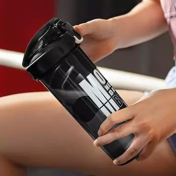 Бутылка для воды 800 мл, большая емкость, пластиковая чашка для смешивания с пряжкой, чайник для фитнеса, спортивная соломенная чашка для занятий спортом на открытом воздухе 800ml синий