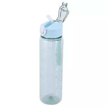 Бутылка для воды 800 мл, герметичная, мотивирующая, питьевая бутылка для спорта (зеленый) КДЕ