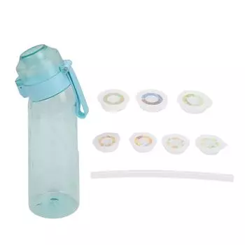 Бутылка для воды Air с 7 капсулами с фруктовым вкусом, 650 мл, ароматизированная соломенная питьевая бутылка для занятий спортом на открытом воздухе L разноцветный