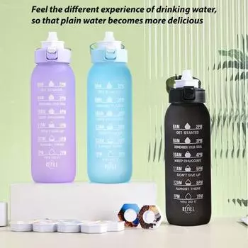 Бутылка для воды Air Water объемом 1000 мл с капсулами 0 Герметичная пыленепроницаемая бутылка Ароматизатор Сахар Калории BPA 1000ML чёрный