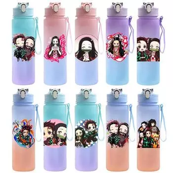 Бутылка для воды Anime Demon Slayer 750 мл, мультяшная, большая емкость, переносная, спортивная, для детей, подарок