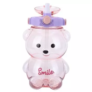 Бутылка для воды Bear Straw объемом 1400 мл с плечевым ремнем для занятий спортом на открытом воздухе (фиолетовый)