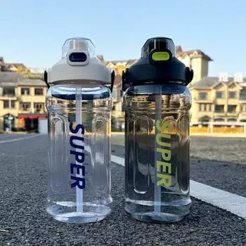 Бутылка для воды большой емкости, многоразовый дорожный чайник, модные кувшины для фитнеса для путешествий на открытом воздухе