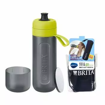 Бутылка для воды Brita Direct Drinking 600 мл портативный очиститель воды бутылка с 1 картриджем Fill Go Active Lime Cover подлинная и [портативная в комплекте]