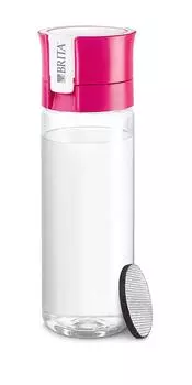Бутылка для воды BRITA FILL & GO с фильтром + 1 дополнительный фильтрующий диск - РОЗОВЫЙ [импорт из Японии]