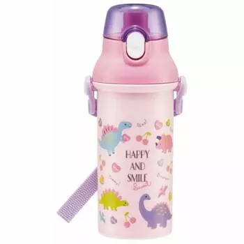 Бутылка для воды детская Skater Ag+ антибактериальная пластиковая 480 мл Happy & Smile Girls Сделано в Японии PSB5SANAG