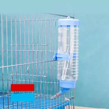 Бутылка для воды для домашних животных, автоматическая бутылка для воды из нержавеющей стали, 250 мл для домашних животных, кролик, хомяк One Size синий