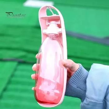 Бутылка для воды для домашних животных, портативная складная чашка для питья для собак, герметичный диспенсер для воды для домашних животных, для прогулок, путешествий, путешествий зелёный