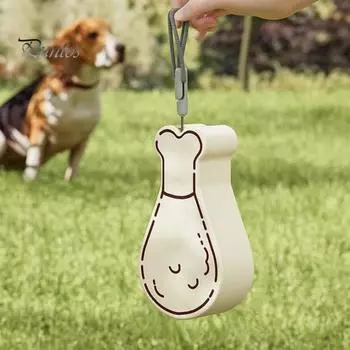 Бутылка для воды для домашних животных с куриной ножкой. Легко моется. Стакан емкостью 200 мл. Портативный контейнер для пищевой воды 2 в 1. Герметичная вода для собак, не содержит BPA. оранжевый