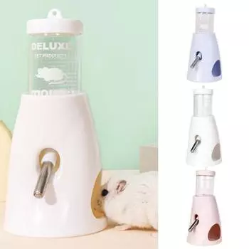 Бутылка для воды для хомяка, 80 мл, стабильное кормление, предотвращает опрокидывание, плавный полив, бутылка для воды для хомяка белый