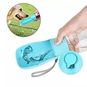 Бутылка для воды для собак 300 мл, складной дозатор воды для домашних животных, многоцелевой кормушка для домашних животных, для прогулок и питья розовый