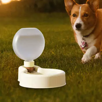 Бутылка для воды для собак - легкий дорожный дозатор для портативных домашних животных для походов и yellow and S