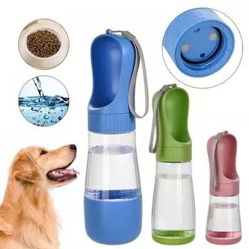 Бутылка для воды для собак, маленьких, средних и больших собак, кошек, уличный герметичный портативный диспенсер для еды, принадлежности для бульдога, золотистого ретривера 330ml