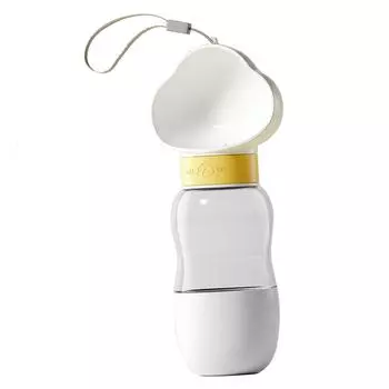 Бутылка для воды для собак Портативная симпатичная прозрачная кормушка для собак с кормлением для поения собак белый