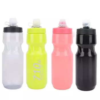 Бутылка для воды для спорта 710 мл с герметичной крышкой, регулируемым выпускным клапаном, многоразовая, из силикона PP5, спортивная Gray