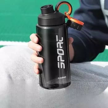 Бутылка для воды для спорта, портативная, подъемная, кольцо, дизайн, фитнес, питьевая банка, для улицы, пищевая, большой емкости, посуда для питья 1.0L-1.5L
