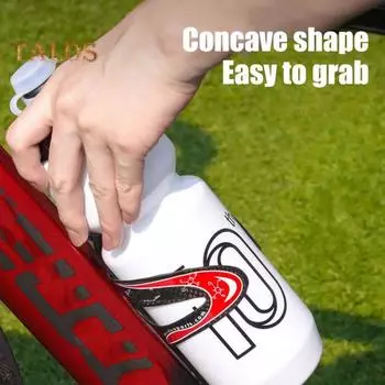 Бутылка для воды для велосипеда объемом 750 мл, большая емкость, портативная, легкая, для скалолазания, путешествий, спорта, спортзала, тренировок, езды на велосипеде, сжимаемая, питьевая бутылка чёрный/чистый