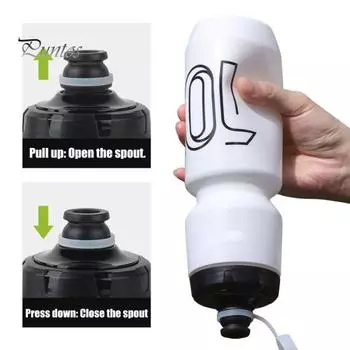 Бутылка для воды для велосипеда объемом 750 мл, большая емкость, портативная, легкая, для скалолазания, путешествий, спорта, спортзала, тренировок, езды на велосипеде, сжимаемая, питьевая бутылка чёрный