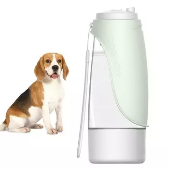 Бутылка для воды DOGNESS D10 Pet Dog Cat Walk Бутылка для воды Бутылка для воды с футляром для хранения еды, легкая (438 мл, Синий/Розовый/Зеленый) (D10 Зеленый)