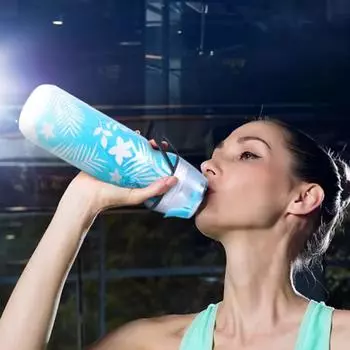 Бутылка для воды Drinkware Spray Water Bottle PE Sport Fitness Water Cup Travel Bottles Drink Spray Cup Cycling жёлтый