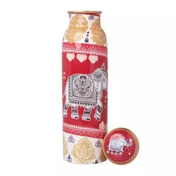 Бутылка для воды из чистой меди | Герметичная, прочная и устойчивая к ржавчине | Нетоксичная и не содержащая BPA бутылка | Экологичная бутылка для воды