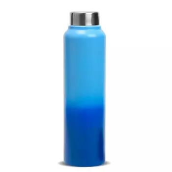 Бутылка для воды из нержавеющей стали 1 л для детей, мальчиков, девочек, бутылки 1 литр для спортзала, использования в холодильнике, школы и офиса (Стальной подносок - Набор из 1 шт., Синий Синий)