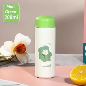 Бутылка для воды из нержавеющей стали 304, герметичная, легкая, 200 мл, сохраняет тепло и холод, многоцветная, для спорта на открытом воздухе, с нескользящим основанием 200ml