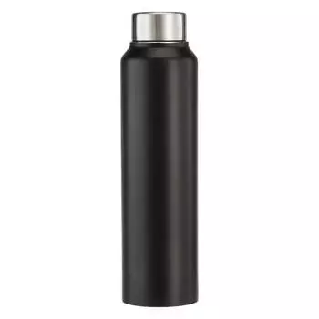 Бутылка для воды из нержавеющей стали | Одобрено BIS | 900 мл (Матовый черный)