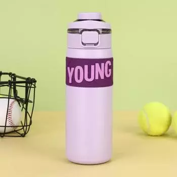 Бутылка для воды из нержавеющей стали с двойными стенками и изоляцией объемом 650 мл для горячей и холодной воды 650ml чёрный