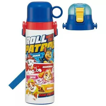 Бутылка для воды из нержавеющей стали Skater 2way, прямая питьевая, 580 мл, чашка для питья, 570 мл, Щенячий патруль, 24, легкий тип, для мальчиков, крутой, для детей, подходит для детей