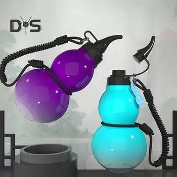 Бутылка для воды из тыквы 800 мл Tritan Sports Monkey King Inspired Design Kettle Travel Gym Water Bottle Китайская бутылка для воды в стиле ретро с возможностью самостоятельного изготовления A чёрный