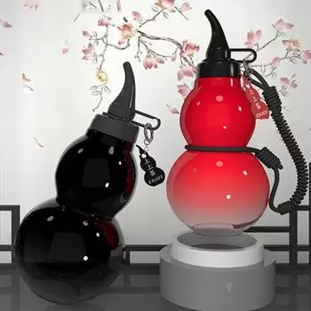 Бутылка для воды из тыквы 800 мл Tritan Sports Monkey King Inspired Design Kettle Travel Gym A чёрный