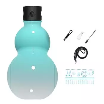 Бутылка для воды из тыквы 900 мл, устойчивая к протечкам, стильный вид, портативная спортивная бутылка для воды для мужчин и женщин небесно-голубой