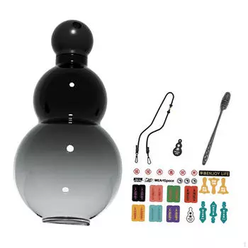 Бутылка для воды из тыквы Китайская питьевая для путешествий и активного отдыха фиолетовый