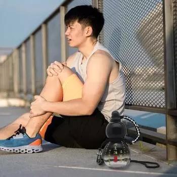 Бутылка для воды из тыквы объемом 800 мл с ремешком на талию, веревкой, чашкой, кистью, подвеской, самодельной наклейкой, герметичной, тритановой, многоразовой, винтажной, в китайском стиле, король обезьян Укун чистый