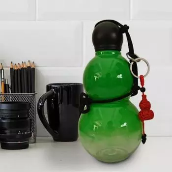 Бутылка для воды из тыквы объемом 800 мл в винтажном китайском стиле, бутылка для питья Wukong, большая емкость, портативная, для путешествий на открытом воздухе, для фитнеса, спорта, для воды синий