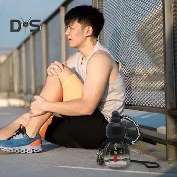 Бутылка для воды из тыквы объемом 800 мл с ремешком на талию, веревкой, чашкой, кистью, подвеской, самодельной наклейкой, герметичной, тритановой, многоразовой, винтажной, в китайском стиле, король обезьян Укун чистый